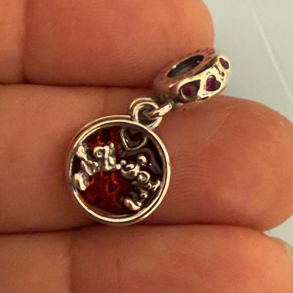 Disney Silver and Red Mickey Mouse Charm Necklace - Picture 8 of 8